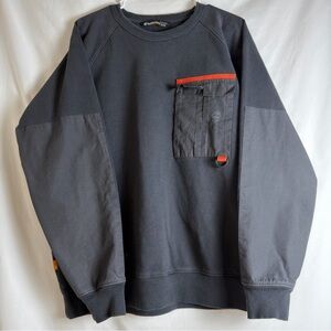 TIMBERLAND Pullove Fleece Pullover Men M Black/Grey Outdoor Lightweight Athletic